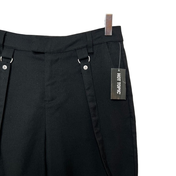 NEW Hot Topic Black Suspender 90s Y2K Trouser Jogger Pants Sz 3 - Picture 4 of 11